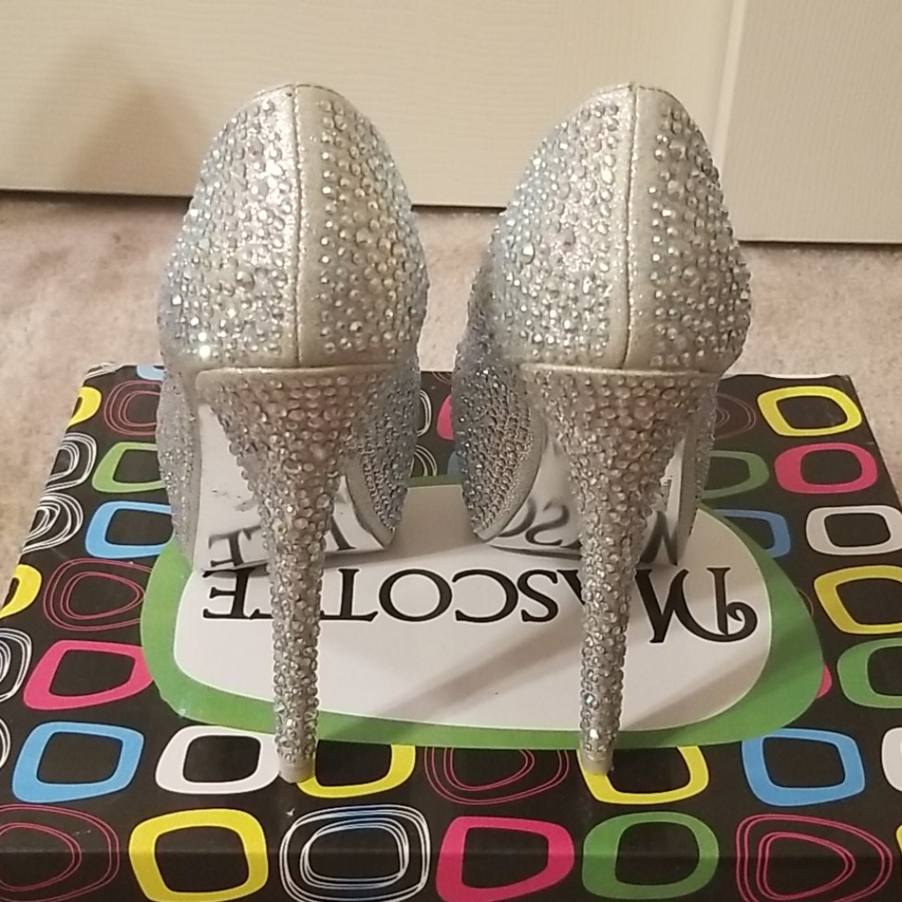 Silver Rhinestone Heels - Picture 4 of 9